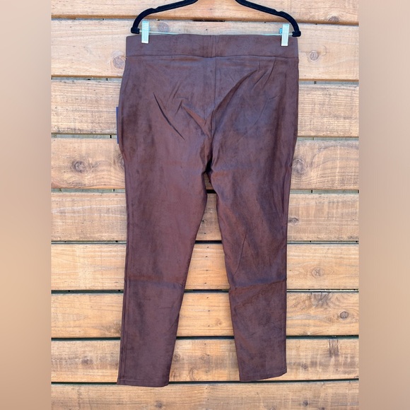 NWT NYDJ Faux suede basic Leggings, chocolates/brown, 12P - Picture 8 of 11